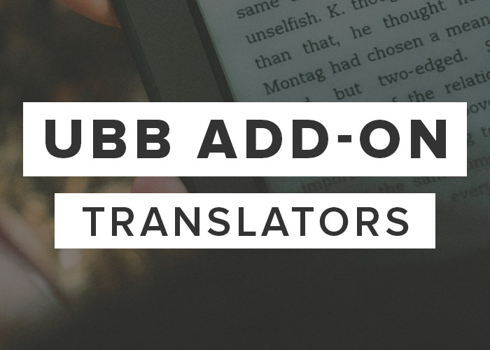 UBB Add-On: Translators